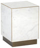 Daines End Table, White Marble