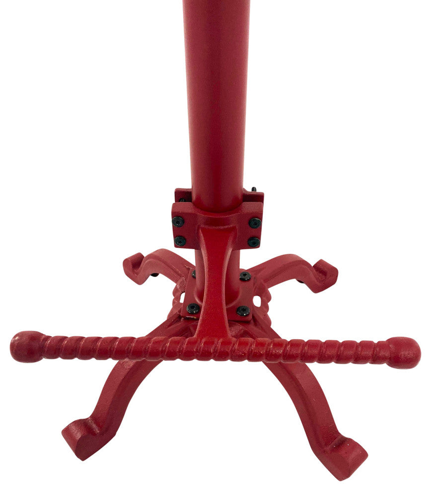 August Tractor Seat Stool With Back, Red