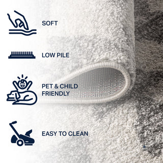 Aisha Moroccan Triangle Geometric Cream/Gray 6' Square Area Rug