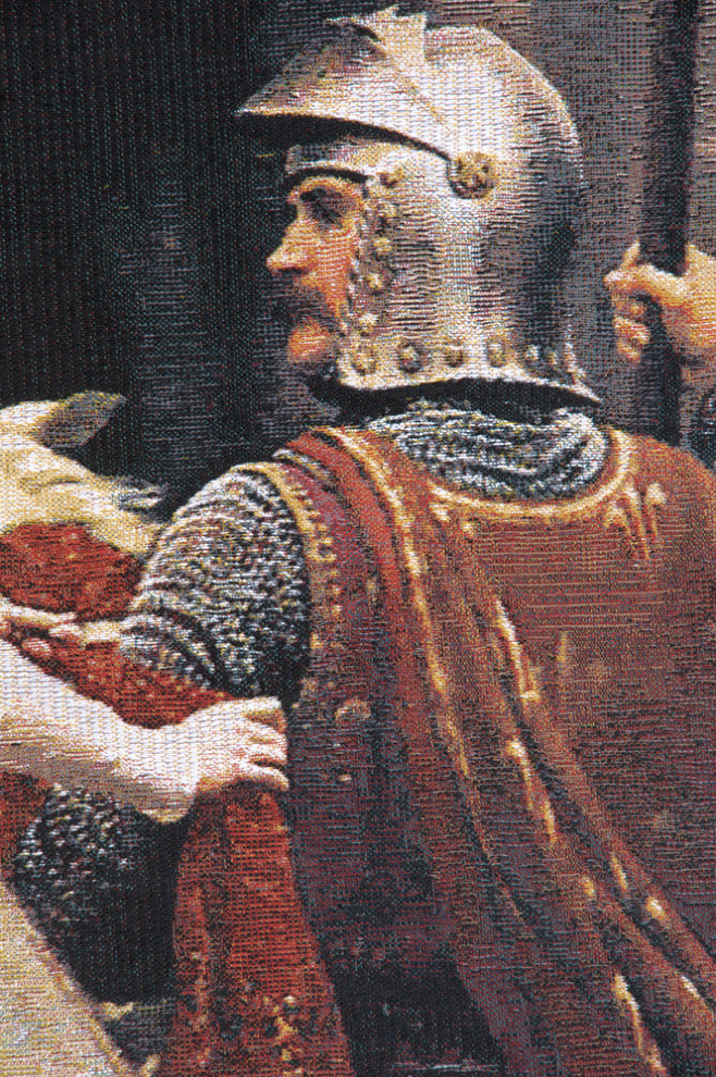 God Speed With Border Belgian Wall Tapestry
