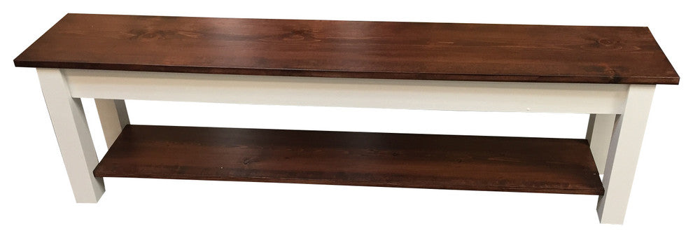 1776 Storage Bench, Shoe Rack Bench, 72"