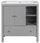 30 inch MDF Freestanding Bathroom Vanity Set with Doors and Drawer