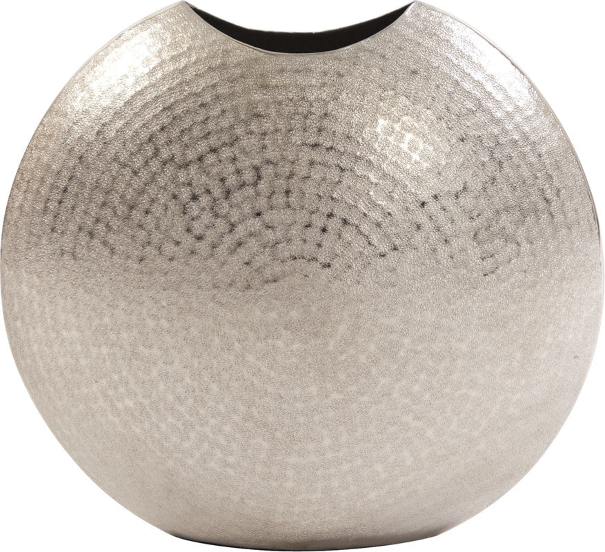 Howard Elliott Frosted Silver Metal Vase Large