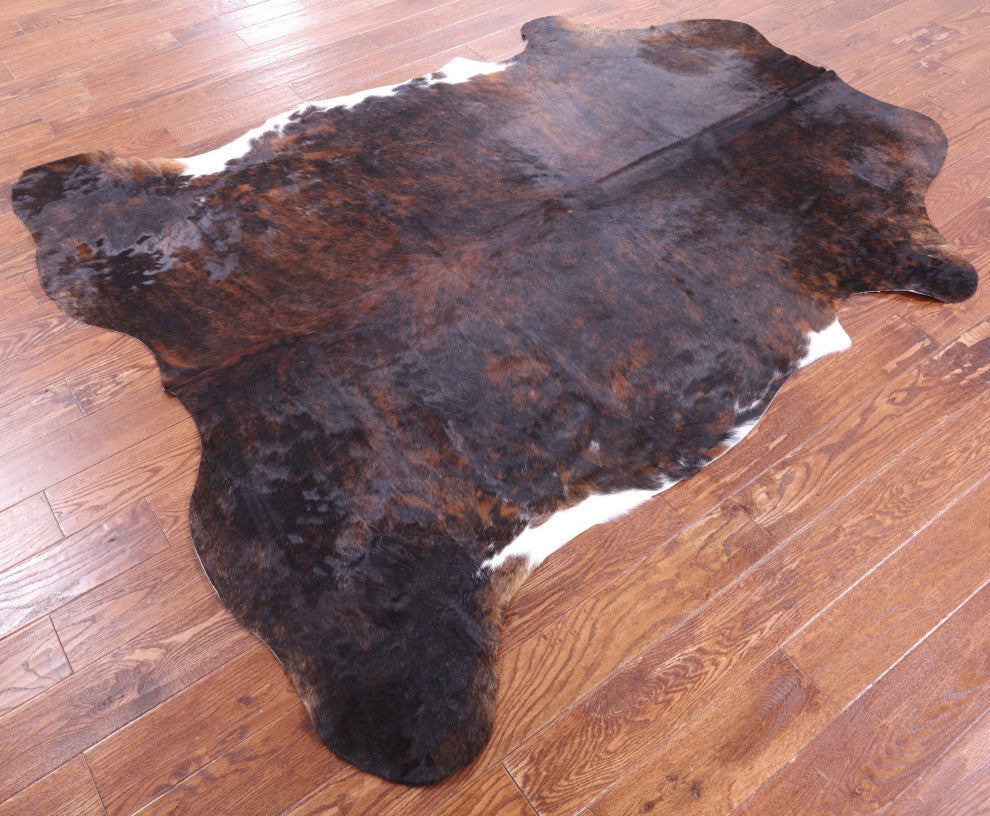 7' 7" X 6' 5" Natural Cowhide Rug C1782