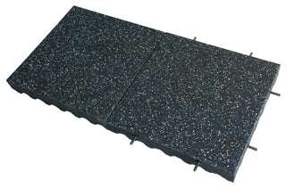 Eco-Safety Interlocking Tiles 3", Blue/White Speckled, 150-Pk