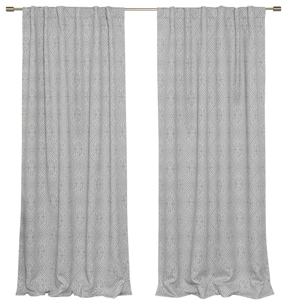 Diamond Confetti Blackout Curtains, Gray