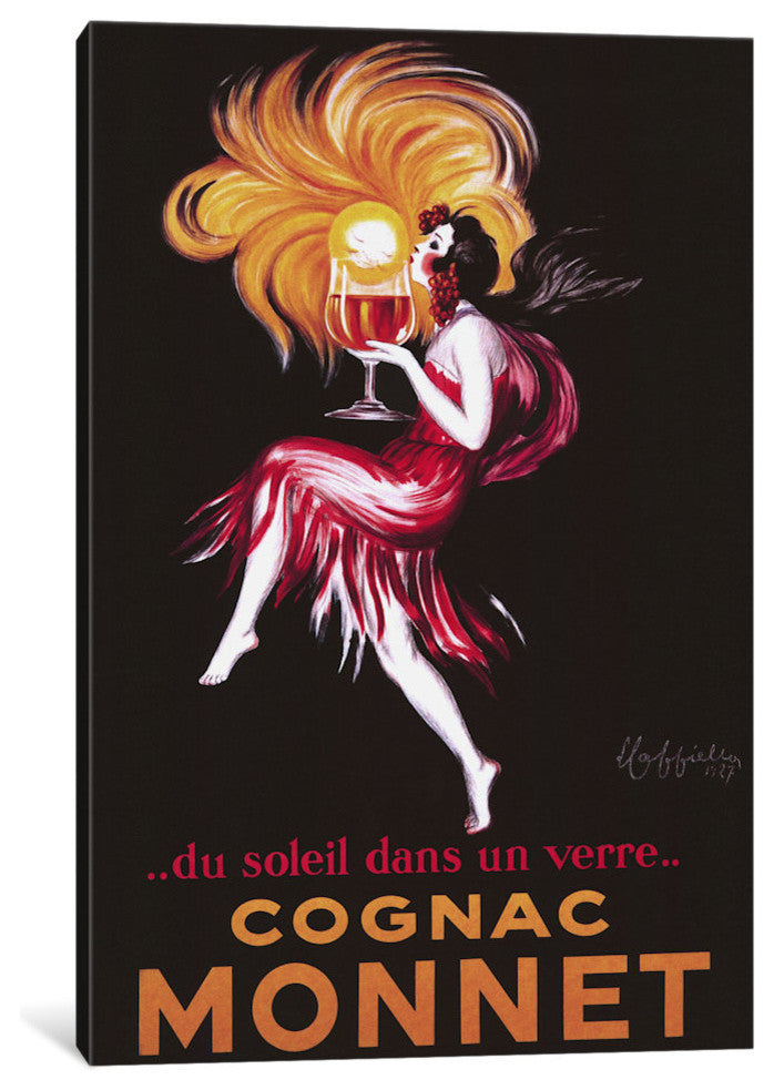 "Cognac Monnet (Vintage)" by Leonetto Cappiello, 18x12x1.5"