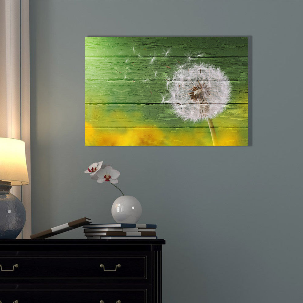 Epic Graffiti "Wood Series: Dandi Green" Giclee Canvas Wall Art, 12"x18"