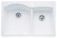 33"x22" Diamond Silgranit 1.75 Bowl Kitchen Sink, White