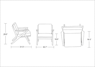 Martelle Chair in Cream and Amber