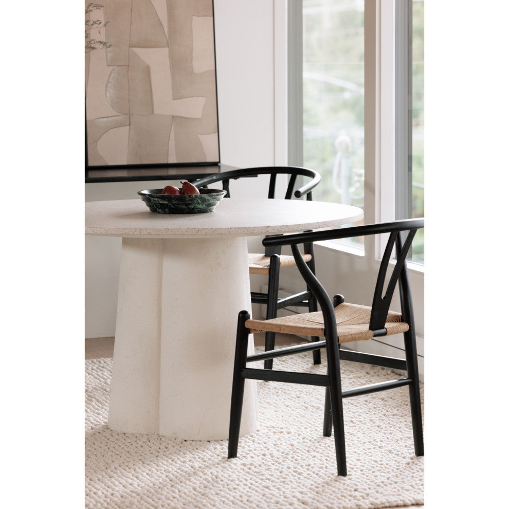 First of A Kind Ventana Dining Chair Black And Natural