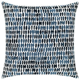 Thumbprint Indigo Indoor/Outdoor Performance Pillow, 20"x20"