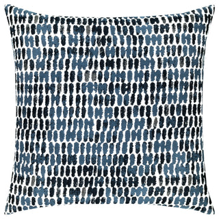 Thumbprint Indigo Indoor/Outdoor Performance Pillow, 20"x20"