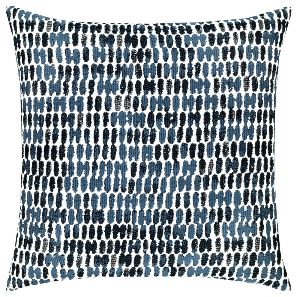 Thumbprint Indigo Indoor/Outdoor Performance Pillow, 20"x20"