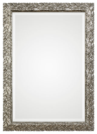 Evelina Silver Leaves Mirror
