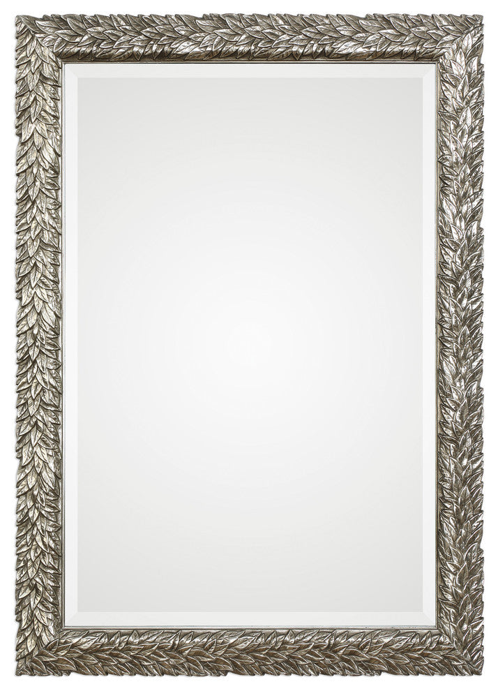 Evelina Silver Leaves Mirror