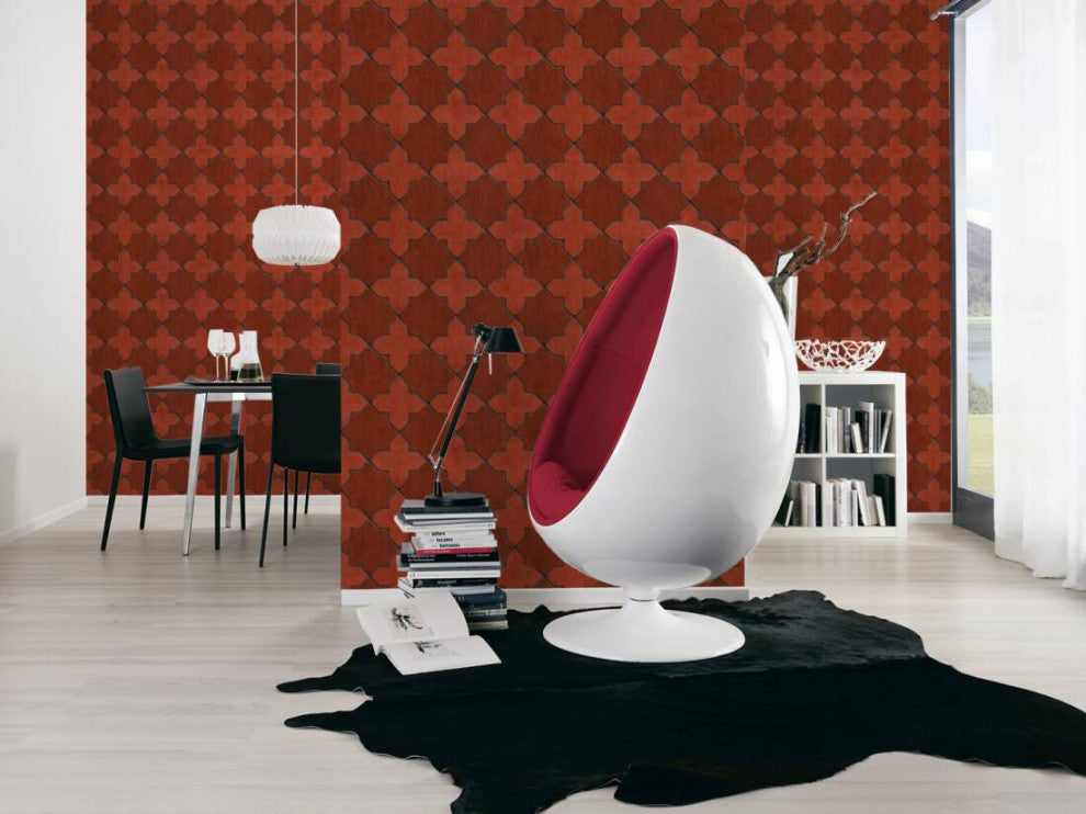 Sample, Mosaic Textured Wallpaper Featuring Star Shaped Tile, 374211