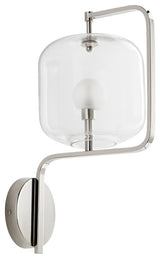 Isotope Wall Sconce, Polished Nickel
