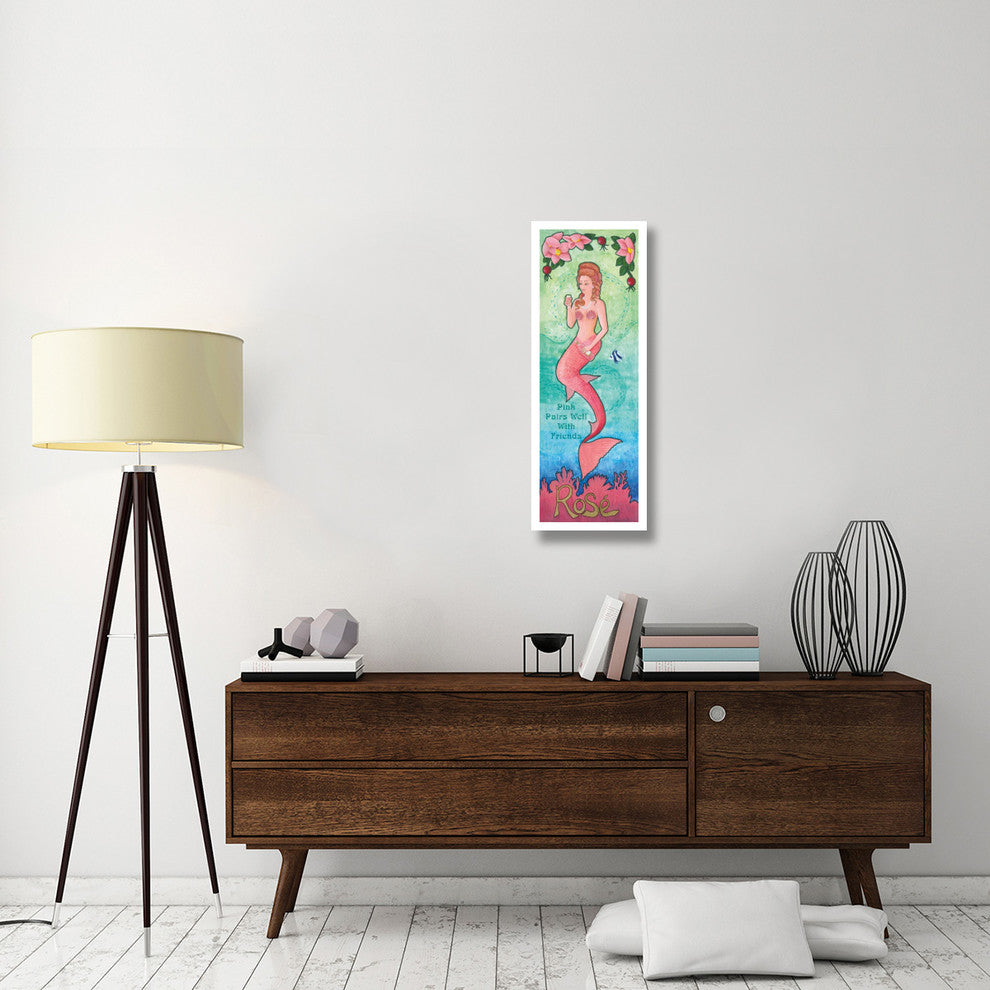 "Nouveau Mermaid Rose v2" Digital Paper Print by Elyse DeNeige, 14"x38"