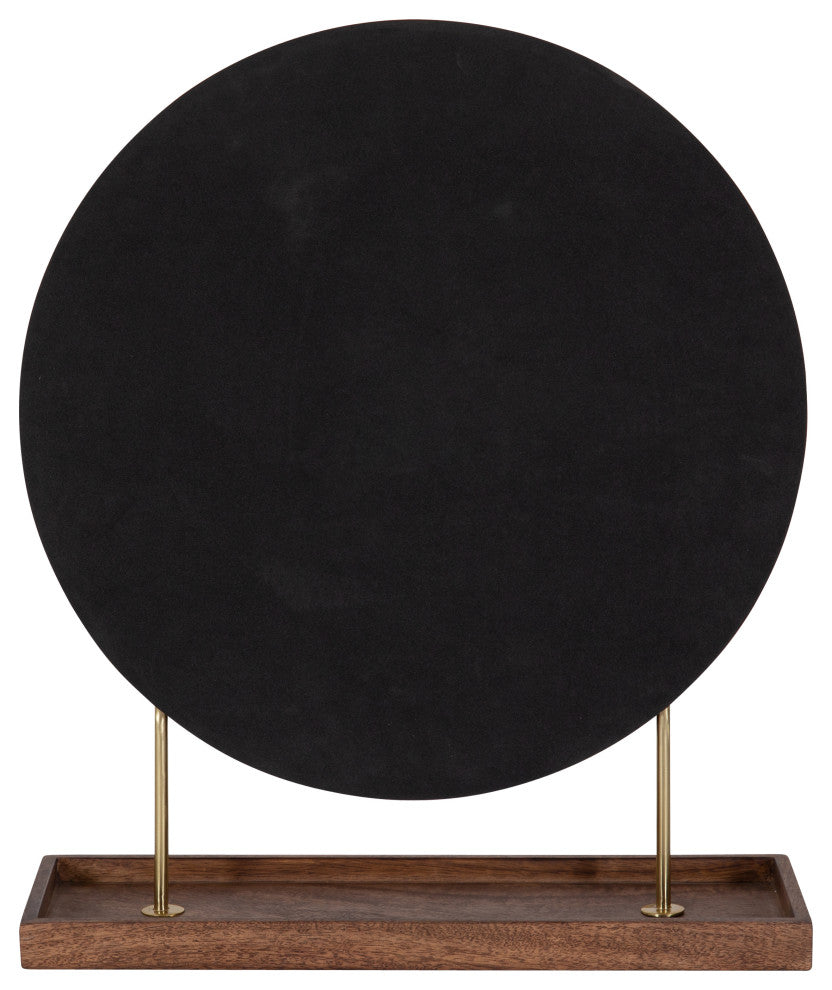 Maxfield Round Tabletop Mirror, Gold, 18x22