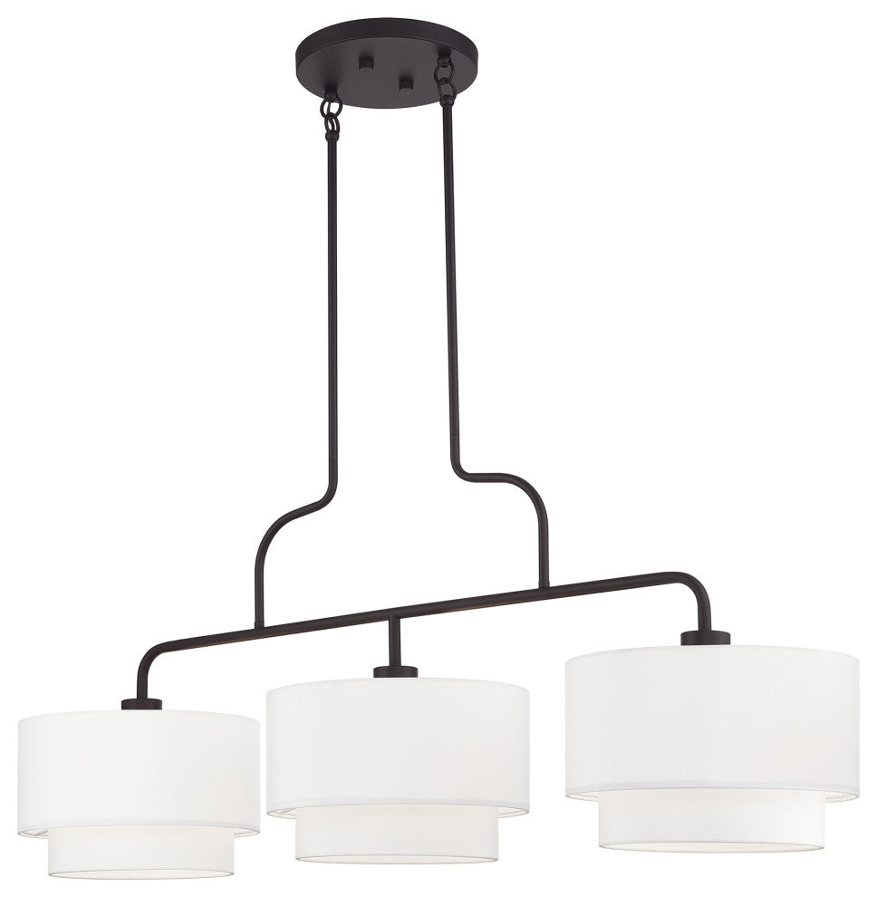 Manorwood 3 Light Bronze Extra Large Linear Chandelier