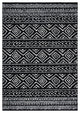 Safavieh Tulum Tul267Z Moroccan Rug, Black and Ivory, 4'0"x6'0"
