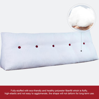 Bed Backrest Wedge Reading Pillow Daybed Headboard Cushion Red, 59x20x8