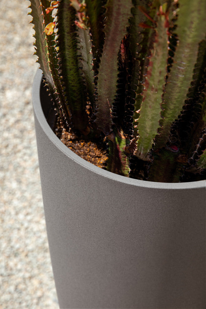 Veradek Pure Series Selena 28" Planter, Gray, 28 in. - Two Pack