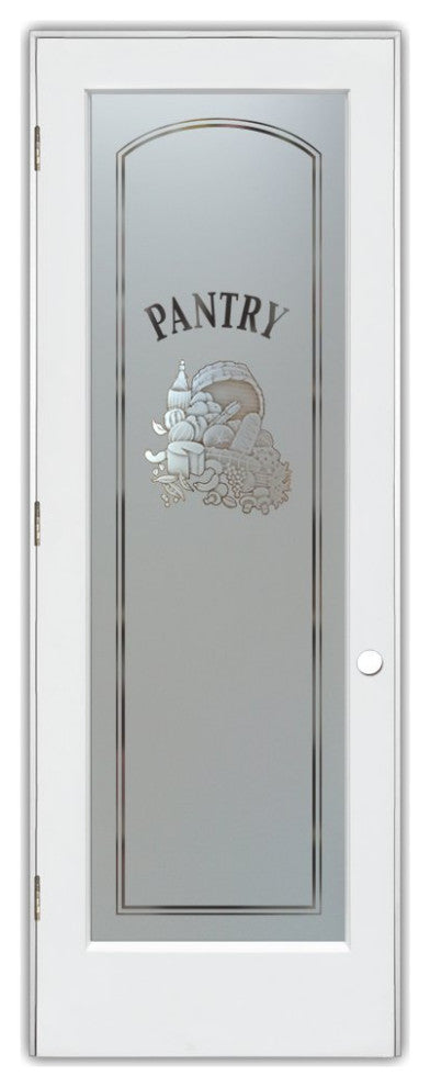 Pantry Door - Vino - Primed - 24" x 84" - Knob on Right - Pull Open