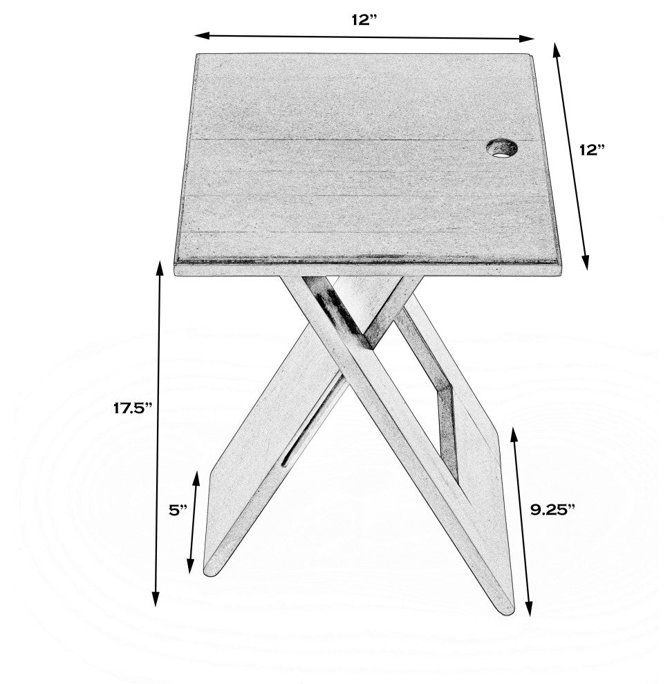 Hammond Table, White, Red