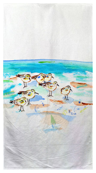 Betsy Drake Seven Sanderlings Beach Towel