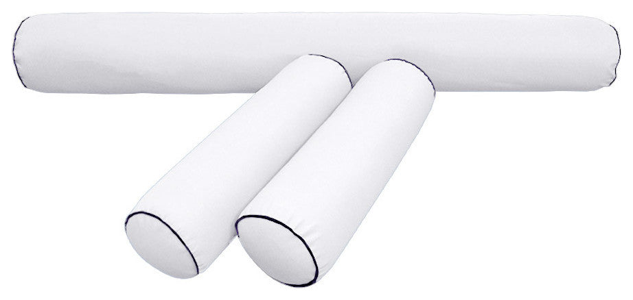 Style6 Twin Size Contrast Pipe Trim Bolster Pillow Outdoor Slip Cover ONLY AD105