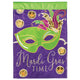 Flag  Double Applique  Mardi Gras Time Polyester Large