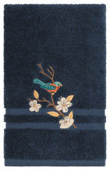 Linum Home Textiles Spring Time Embellished, Midnight Blue, Hand Towel, 2-Piece