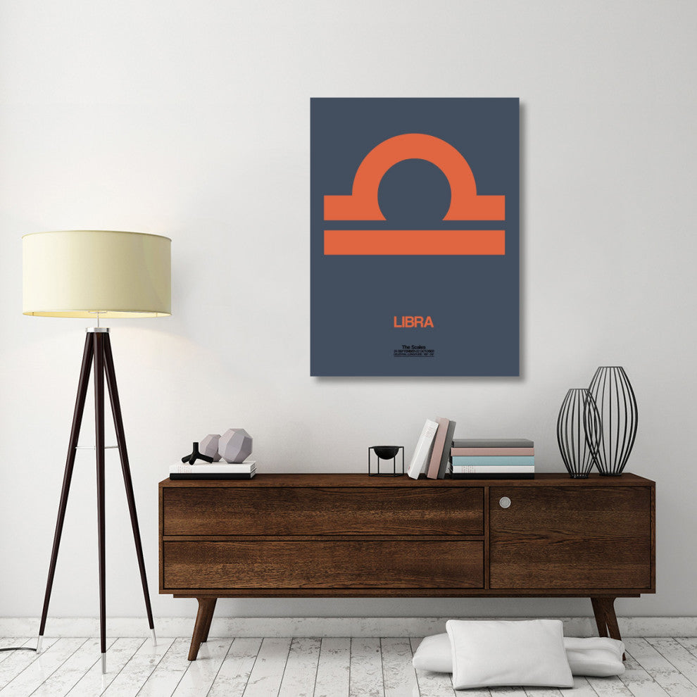 "Libra Zodiac Sign Orange" Fine Art Print
