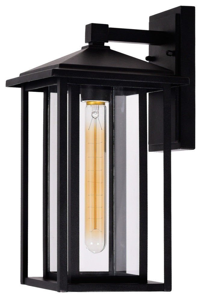 Crawford 1 Light Black Outdoor Wall Light