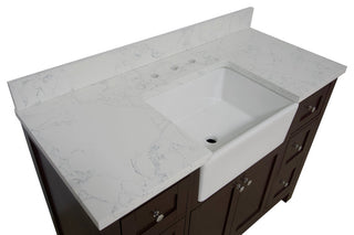 Yorkshire 48" Bathroom Vanity, Chocolate, Engineered Marble