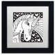 Hello Angel ''Sweet Unicorn'' Art, Black Frame, White Mat, 11x11