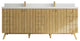 Pasadena 84 Double Sink Bath Vanity in Light Natural Teak 2" White Quartz