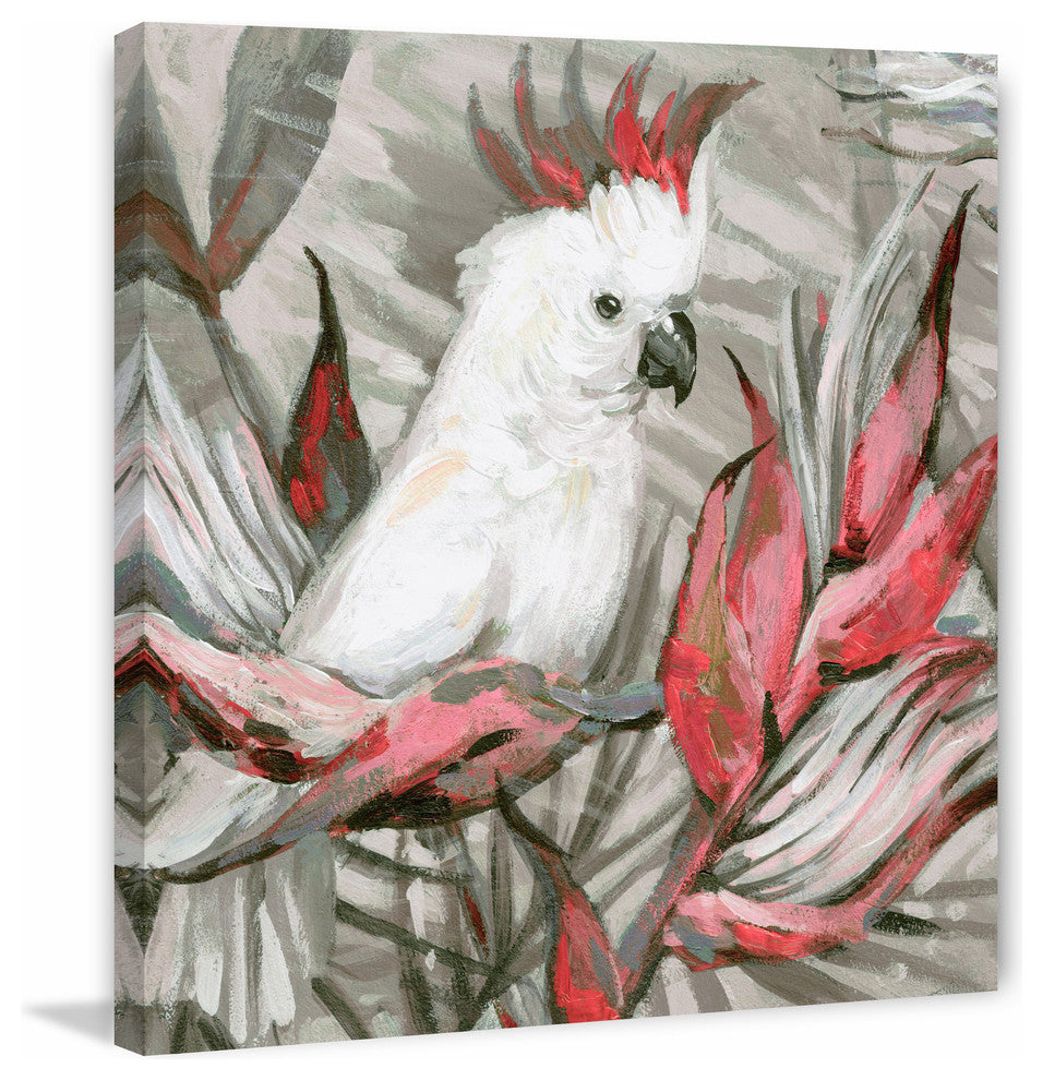 "White Cockatoo III" Painting Print on Wrapped Canvas, 40"x40"