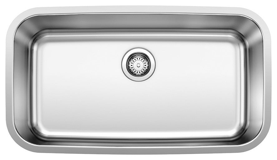 Blanco 442576 Stellar 32"x18" Stainless Steel Single Bowl Kitchen Sink Brushed