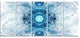 Light Blue Fractal Pattern, Abstract Wall Art Canvas, 60"x28", 5 Panels