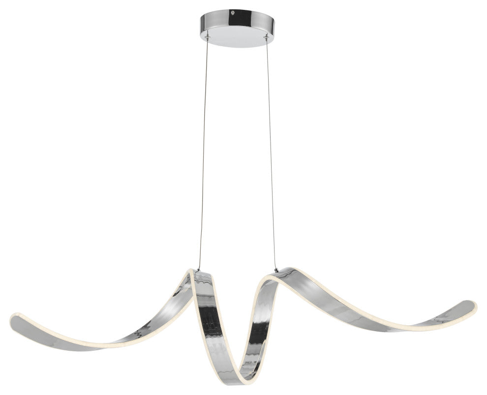 Copenhagen Dimmable Integrated LED Chandelier, Chrome, Without Smart Dimmer