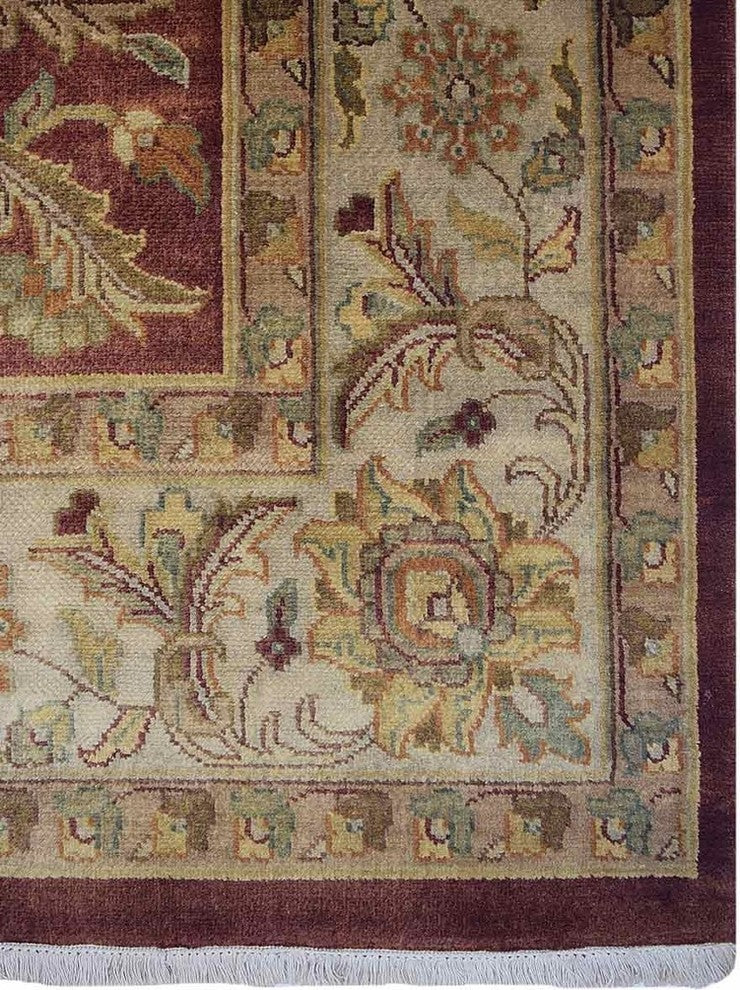 Hand Knotted Persian Wool Area Rug Oriental Rust Cream