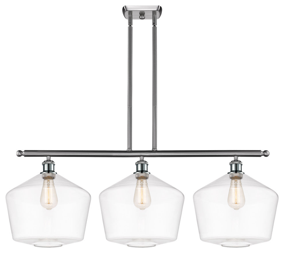 Innovations 516-3I-SN-G652-12-LED 3-Light Island Light, Brushed Satin Nickel