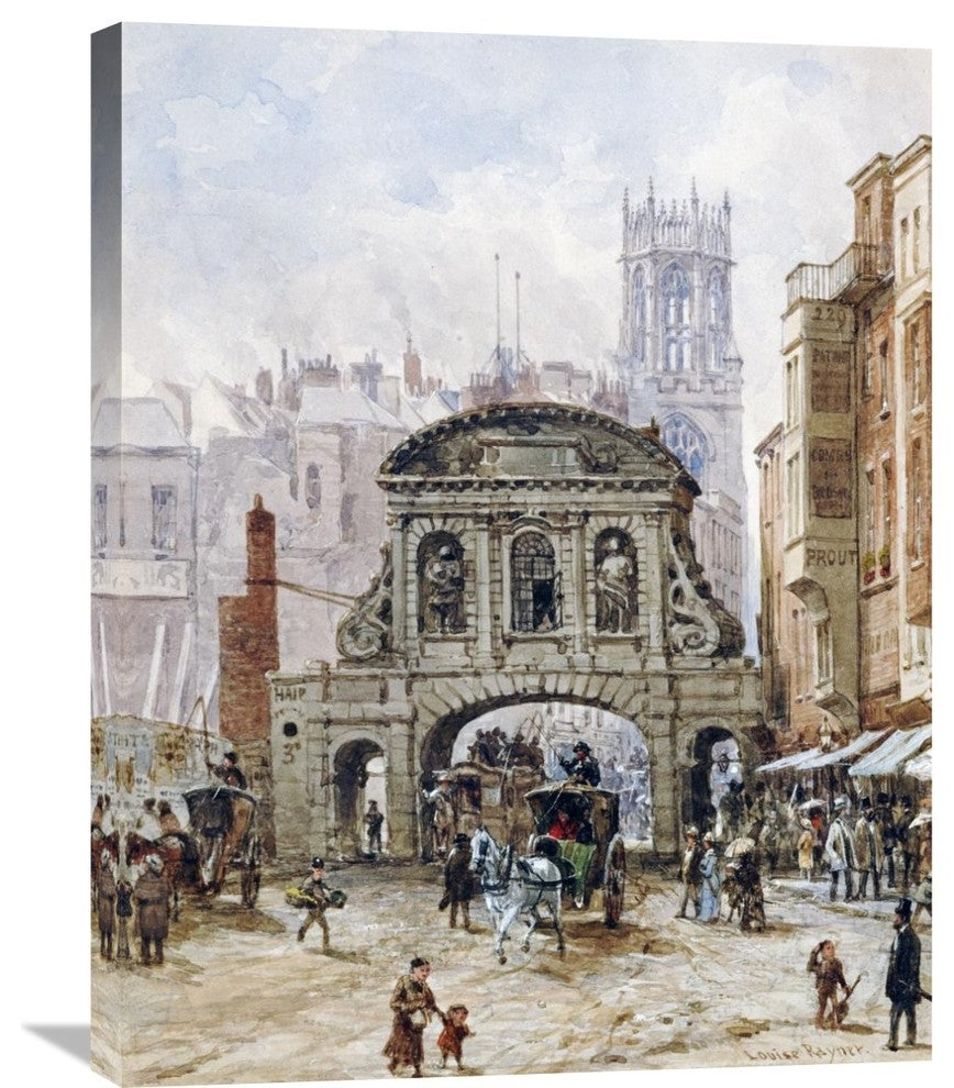 "Temple Bar, London" Stretched Canvas Giclee by Louise Rayner, 24"x30"
