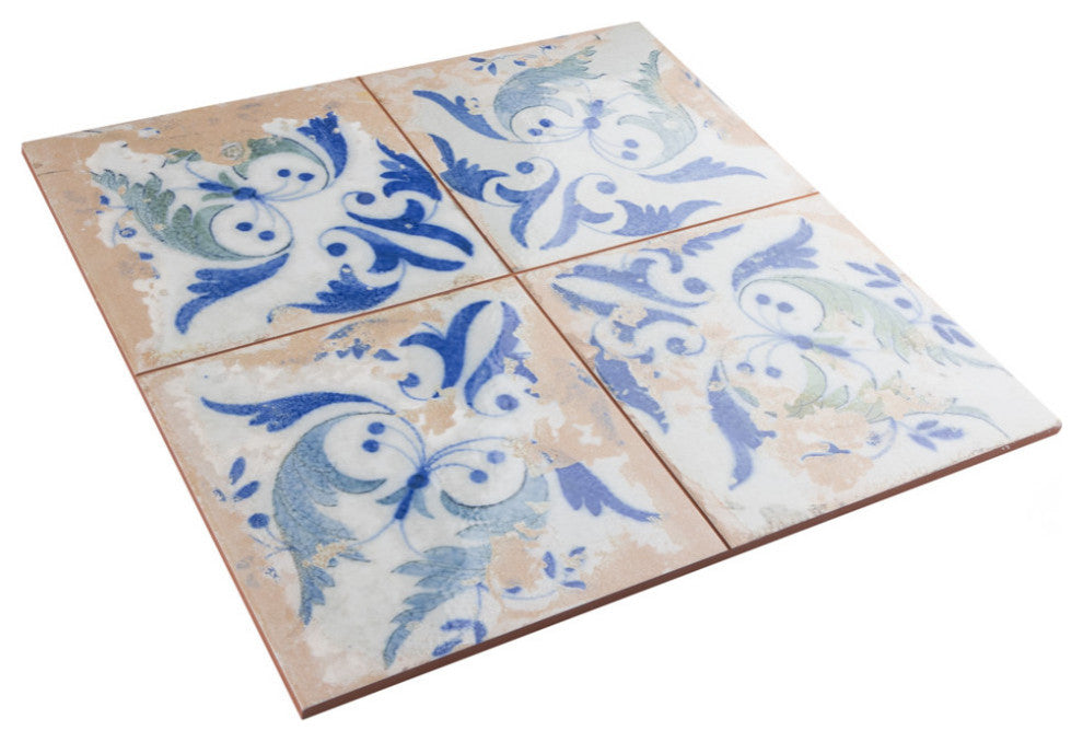Kings Luxe Heritage Leaves Ceramic Floor and Wall Tile
