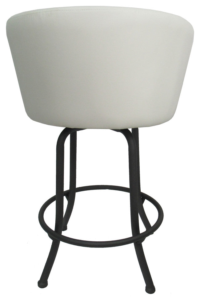 Swivel Counter Metal Pub Set - Joey Stools 26" or 30", Snow White - Grey, 26", Crackle