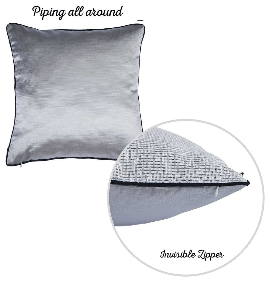 17"X 17" Jacquard Shadows Decorative Throw Pillow Cover