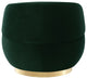Inspired Home Shaniyah Accent Chair, Swivel, Hunter Green/Gold Velvet